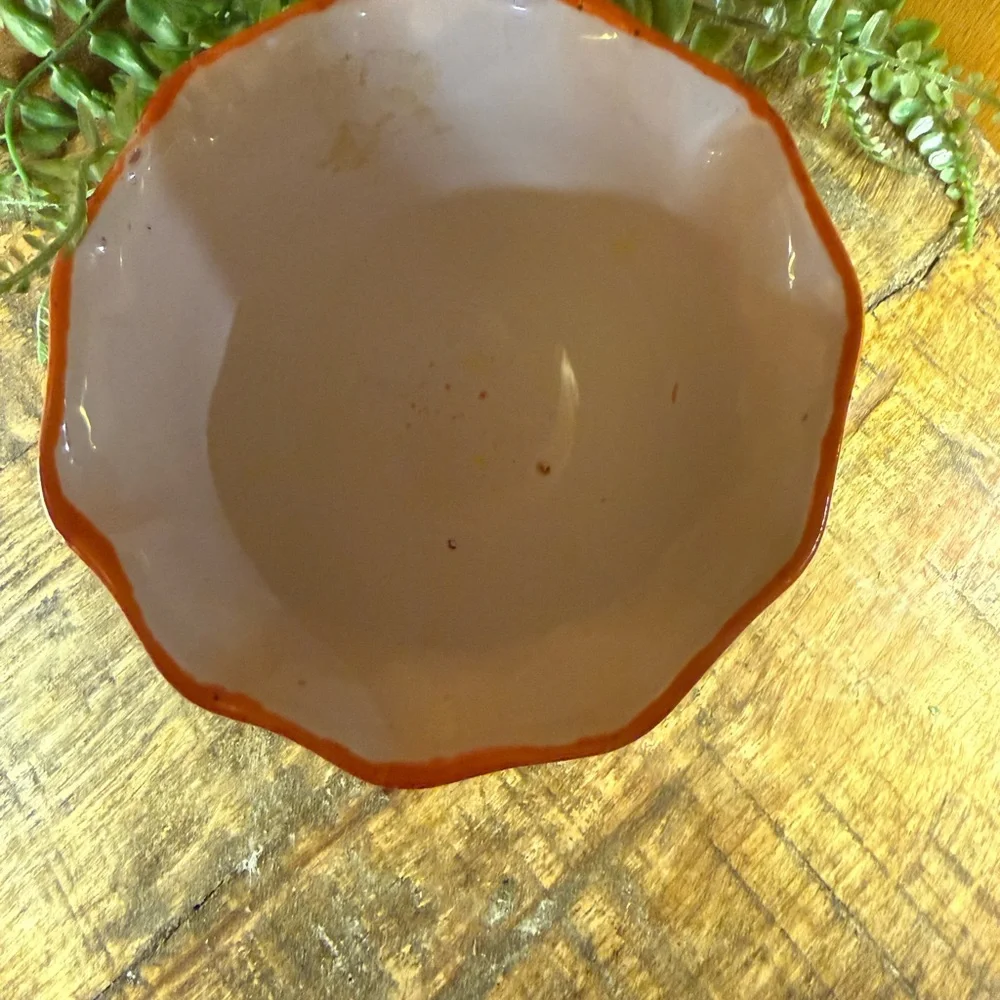 Vintage Italian Fat Lava Planter | 1960s Mid Century Floral Cachepot